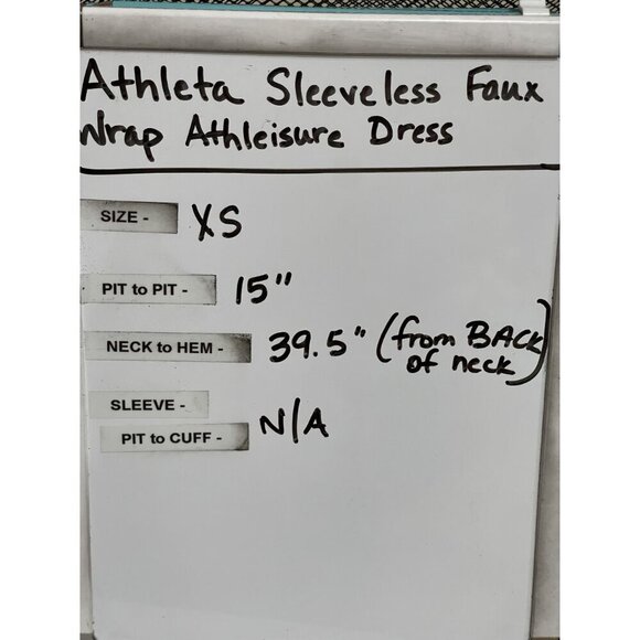 Athleta XS Sleeveless Red & Navy‎ Geometric Print Dress With Tie-Back - Picture 13 of 13